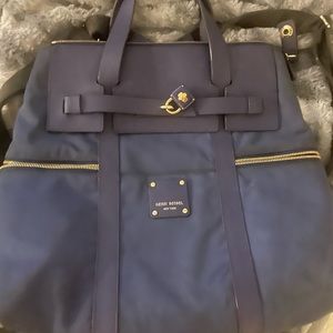 Well Loved Navy Henri Bendel Jet Setter Backpack